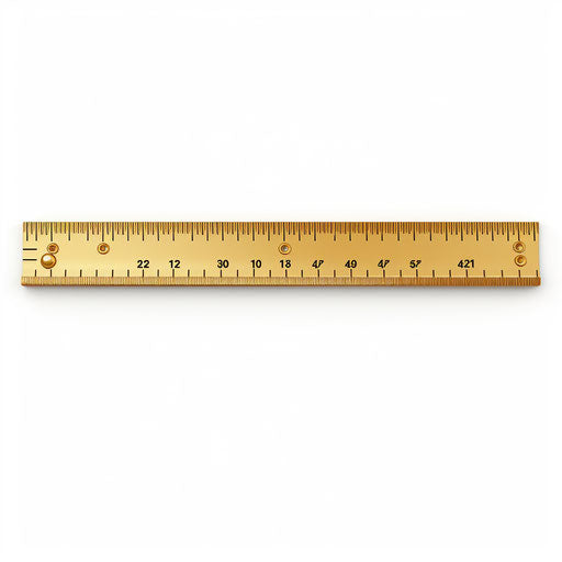 Ruler in Minimalist style on white background