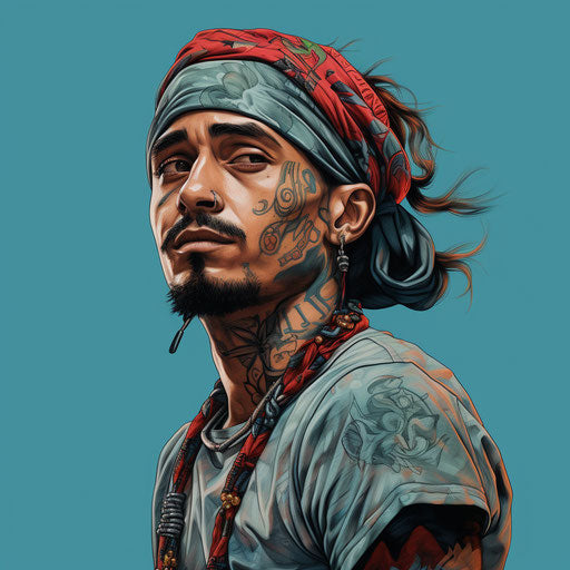 Bold man with tattooed headband