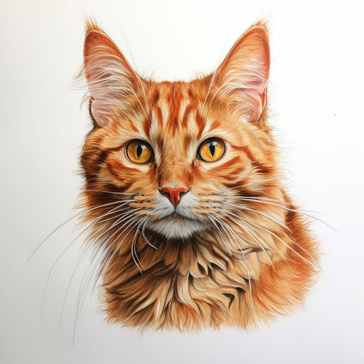 Ginger cat drawing