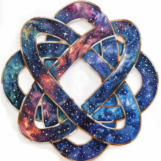 Celtic knot tattoo on white background