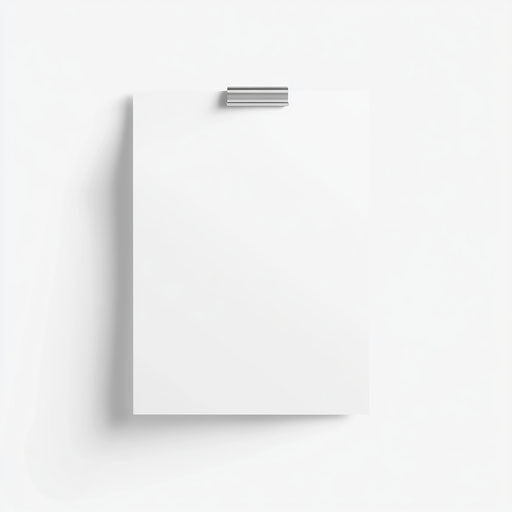 3D note on white background, isolated clipart