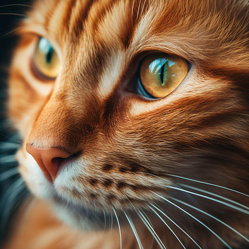 Ginger cat closeup of the face