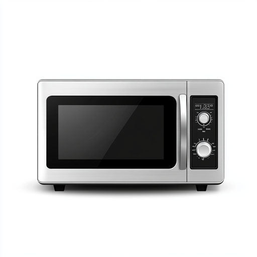 3D Microwave Oven with flat white background