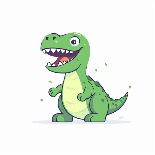 Minimalist style t rex clipart on white background