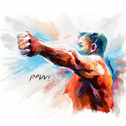 Powder in Impressionistic Art style, on white background