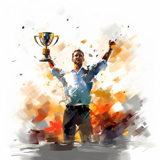 Winner clipart in the style of Impressionistic Art