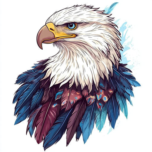 Realistic eagle tattoo sketch on hand