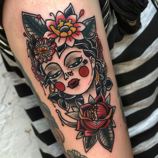 Depression tattoo with classic American style