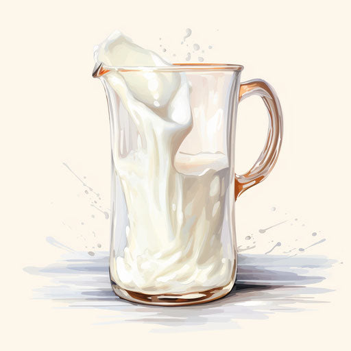 Milk illustration in the style of oil painting