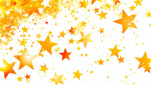 Stars on a white background, yellow and gold style, clear edge definition