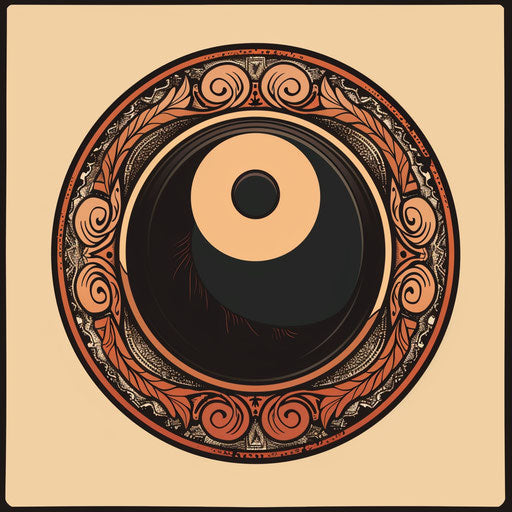 Tribal earthy tones billiard ball