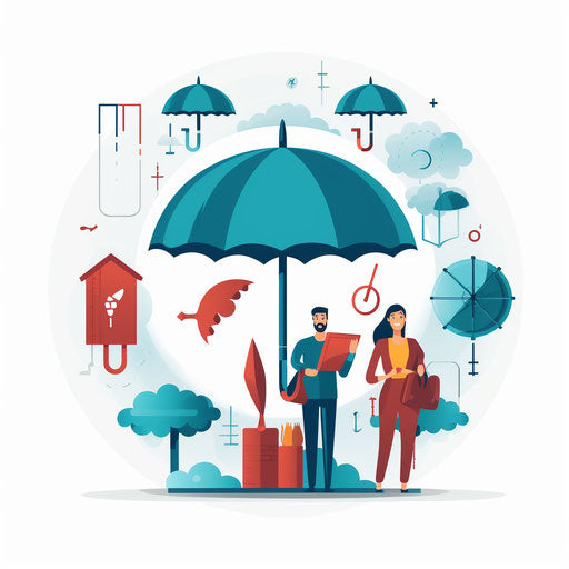 Insurance clipart in Minimalist style on white background