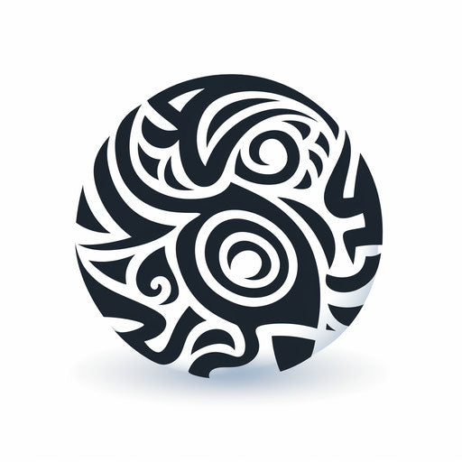 A Maori symbol on white background