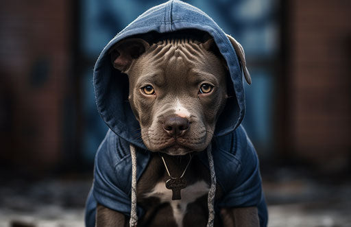 Pit Bull Training in Ireland, dark blue silver style, strong emotional impact