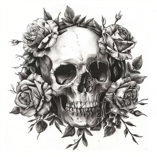 Radiant Badass Skull Tattoo Design Kit