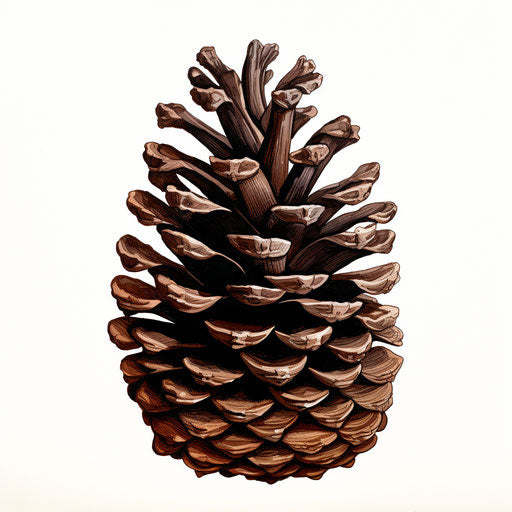 Pinecone drawing in the style of Chiaroscuro Art