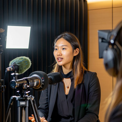 Journalist conducting interviews for a breakthrough story