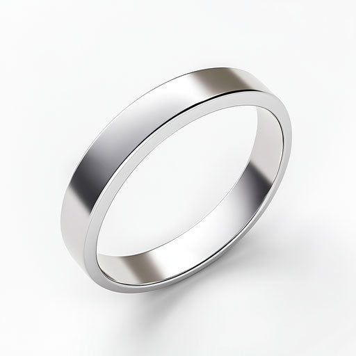 3D wedding ring on white background, isolated clipart