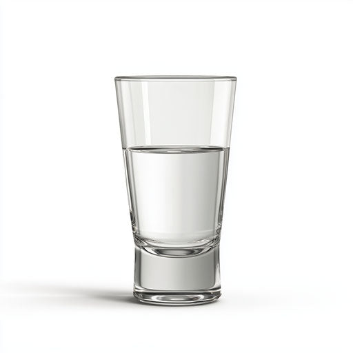 3D Vodka in photorealistic style on flat white background
