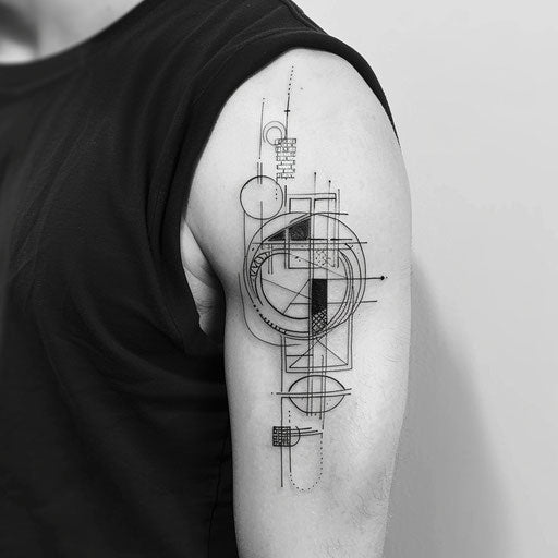 Abstract geometric armband tattoo
