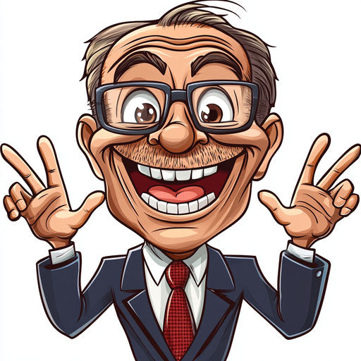 Humorous caricature of a business caricature clipart