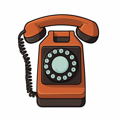 Minimalist phone clipart on white background