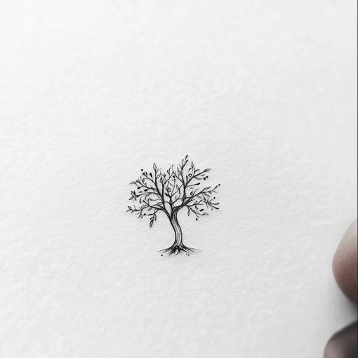 Small tattoo design clipart with tiny tree of life symbol