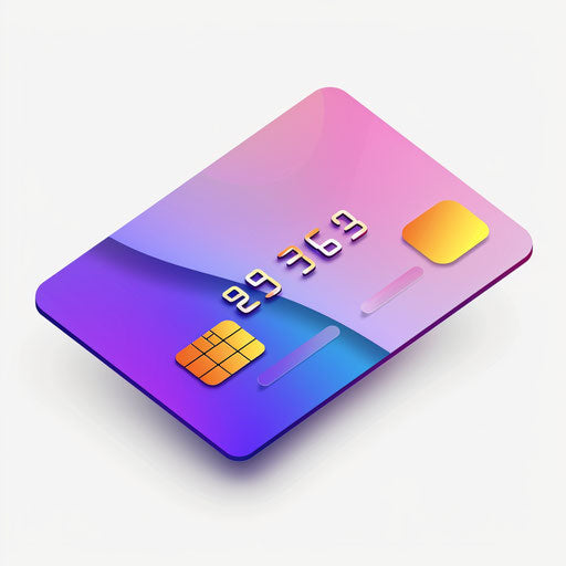 Photo realistic credit card clipart on flat white background