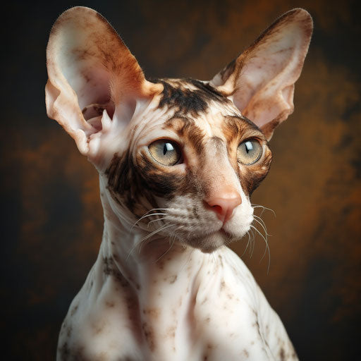 Graceful cat with curly hair