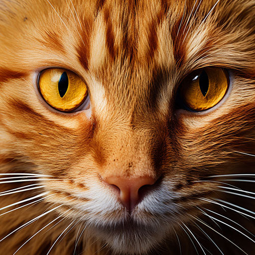 Ginger cat closeup of the face