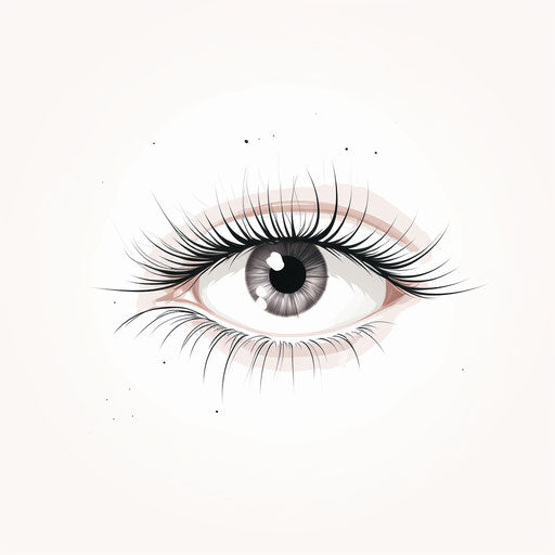 Eyelash clipart in Minimalist style, on a white background