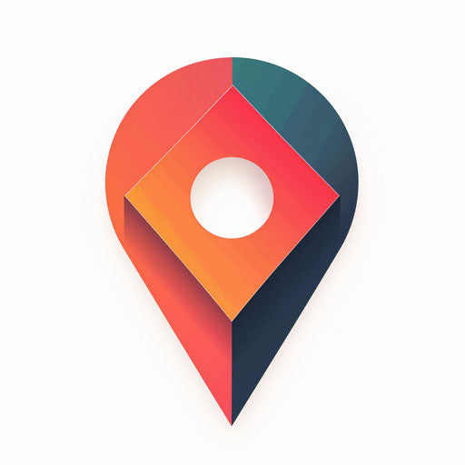 Modern geometric map pin logo