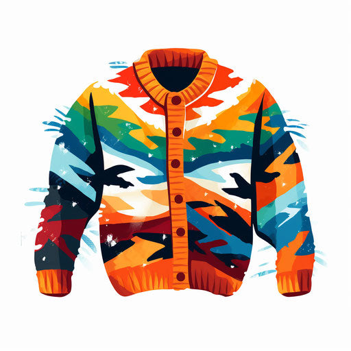 Ugly sweater clipart in Impressionistic Art style