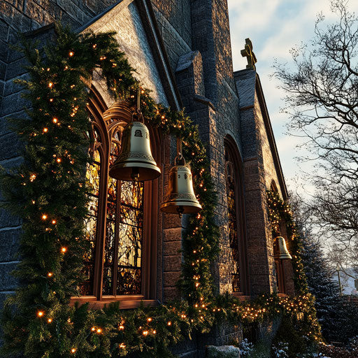 Christmas bells in a serene church
