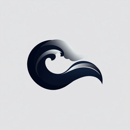 Simple creative logo with a modern stylized wave