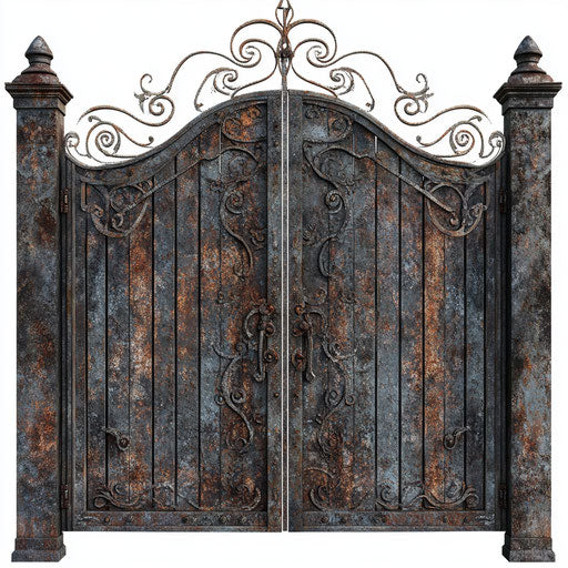 Realistic illustration of a garden gate