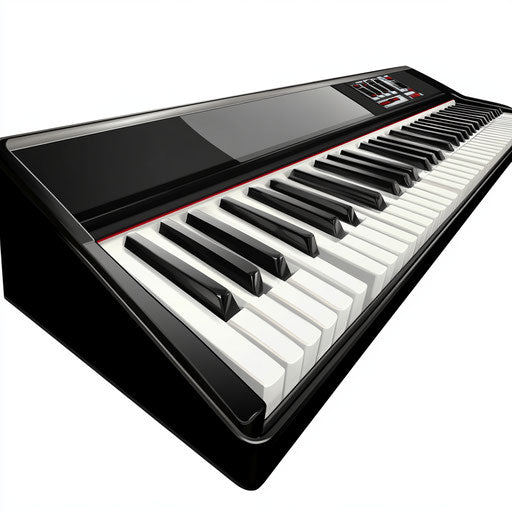 Realistic musical keyboard, high resolution, isolated