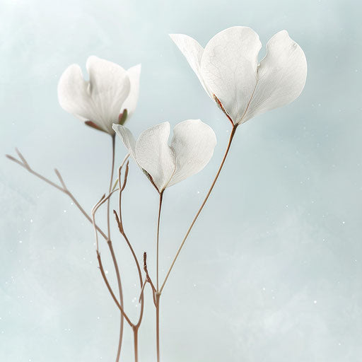 Realistic February clipart on white background with soft textures