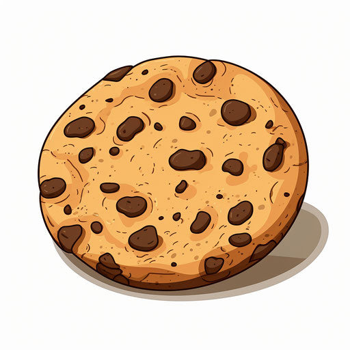 Minimalist cookie illustration on white background