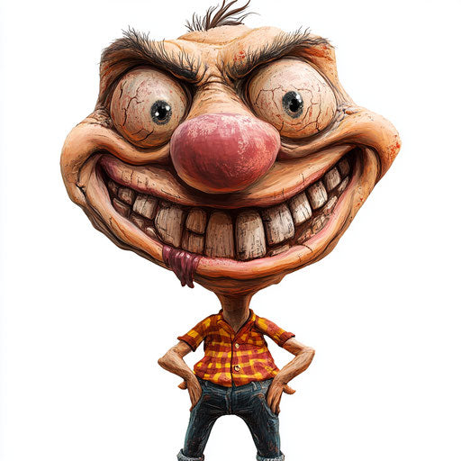 Humorous caricature of a hygiene clipart illustration