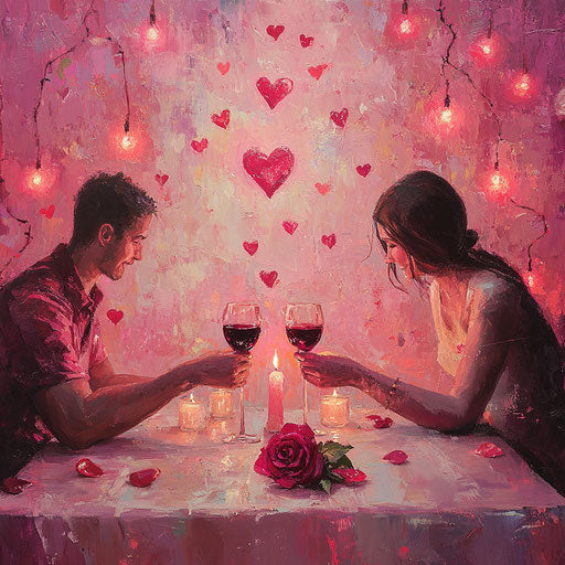 Romance and love around the table on Valentine's Day