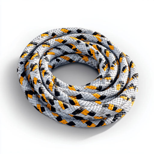 Realistic illustration of a climbing rope