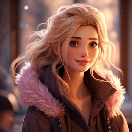 Charming and dreamy animated film in dark beige and brown