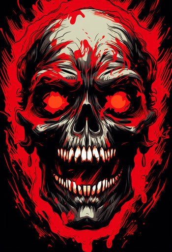 Monster vampire skull and spray paint