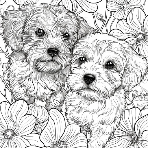 Coloring Pages Puppies - Pages for Kids & Adults