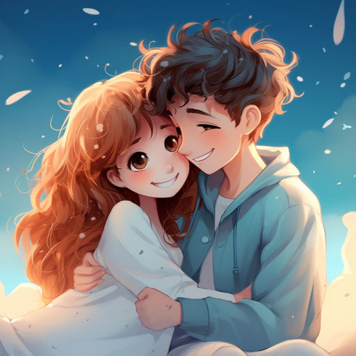 Girl and boy cartoon, love wallpaper, love quotes
