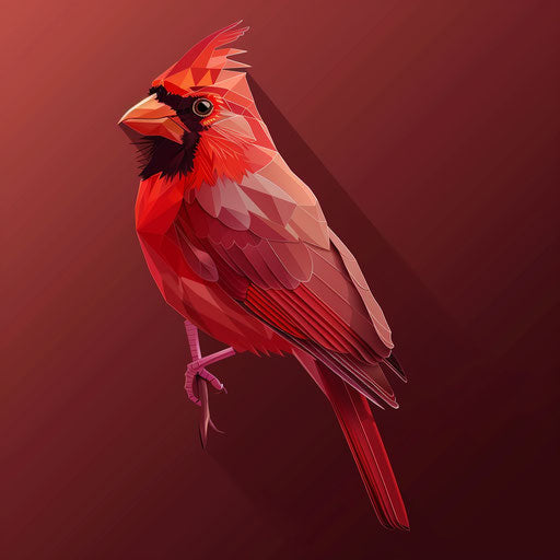 Flat background in deep maroon with cardinal clipart