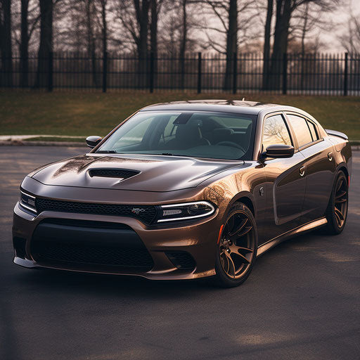 Brown Dodge charger hellish flooding #5A4134