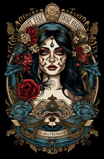 Traditional Mexican tattoo against U.S. evil