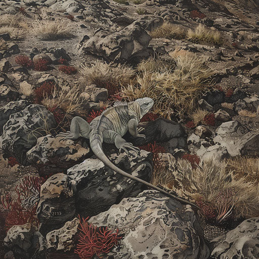 Navigating the rocky terrain of a volcanic island